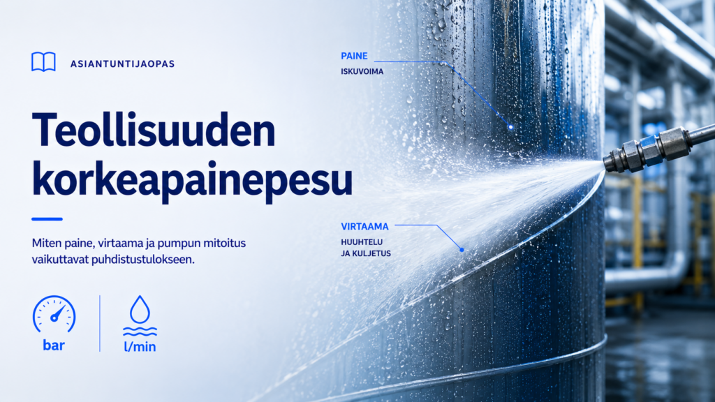 Teollisuuden korkeapainepesu korkeapainesuihkulla